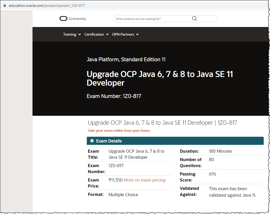 Oracle announced new Java 11 certification exam (1Z0-819 Sns-Brigh10